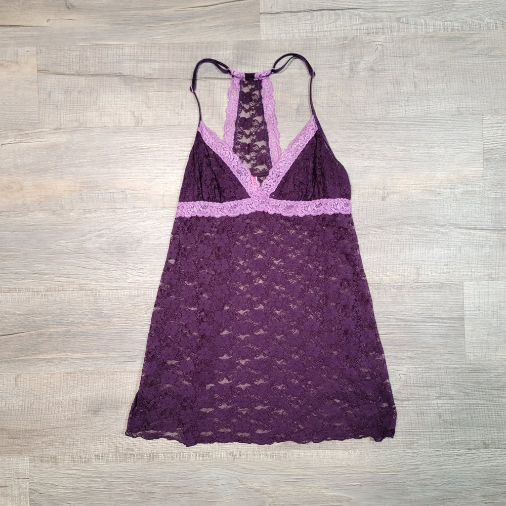 Cosmopolitan Y2K Lacey Floral Tank Top Large Stretch 2000s Whimsygoth Layering